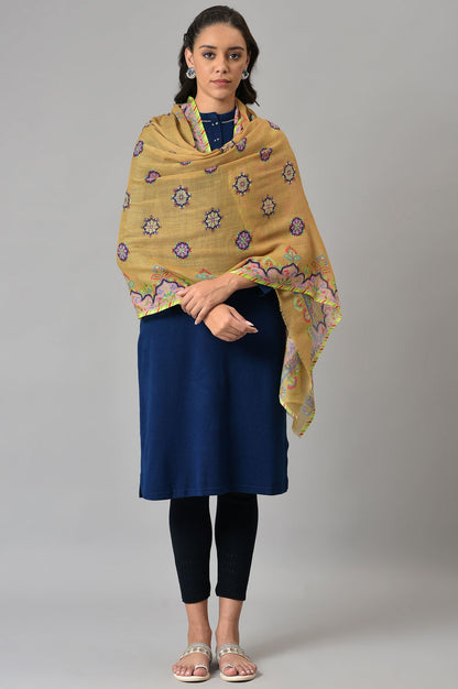 Bright Multicoloured Paisley Printed Shawl