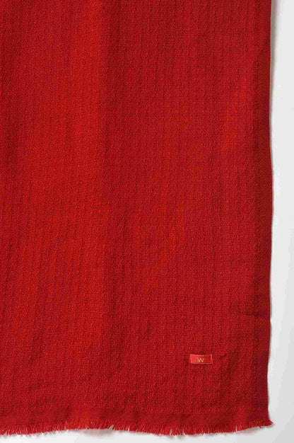 Red Solid Winter Shawl