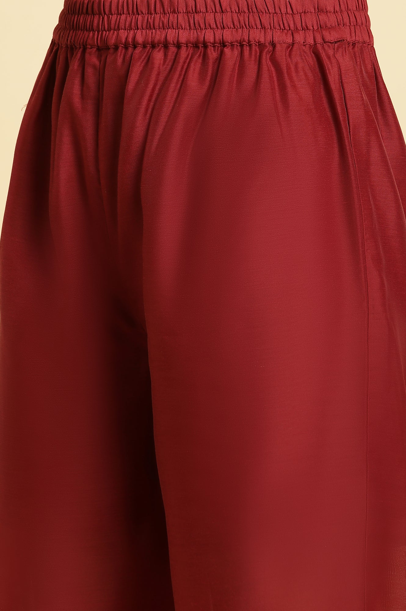 Maroon Mircro Velvet Embellished Kurta, Pants And Dupatta Set