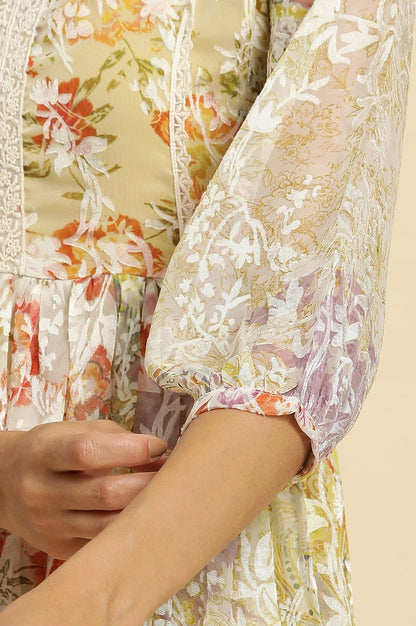 Multi-Coloured Breezy Sheer Printed Short Dress - wforwoman