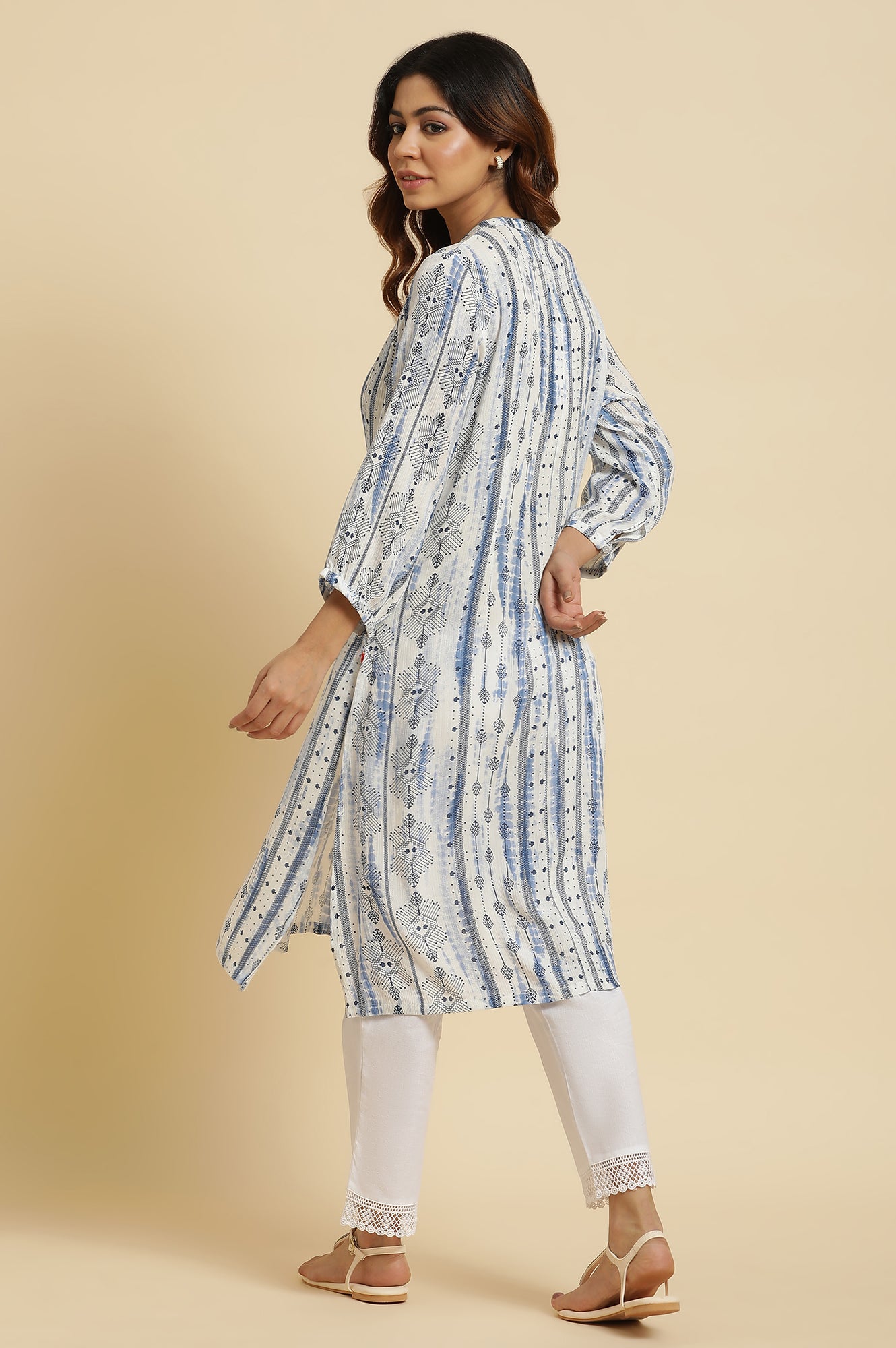 Indigo Blue Abstract Print Kurta