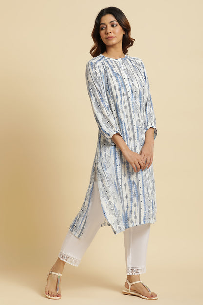 Indigo Blue Abstract Print Kurta