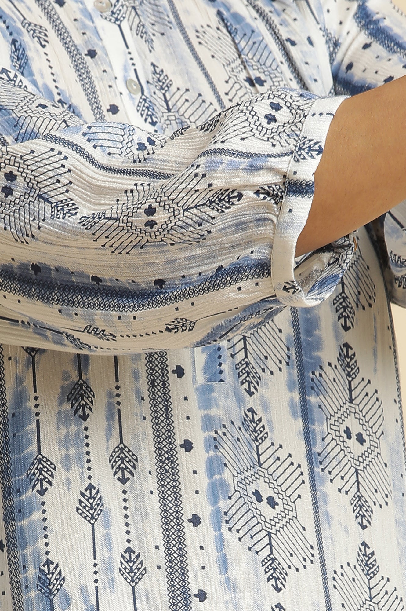 Indigo Blue Abstract Print Kurta