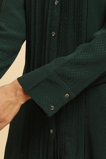 Dark Green Button Down Shirt - wforwoman