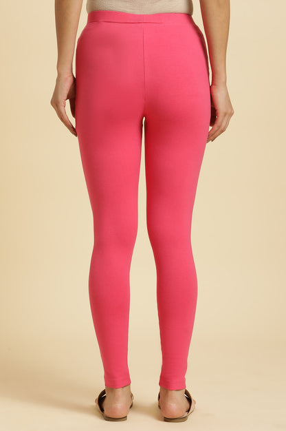 Pink Cotton Jersey Tights