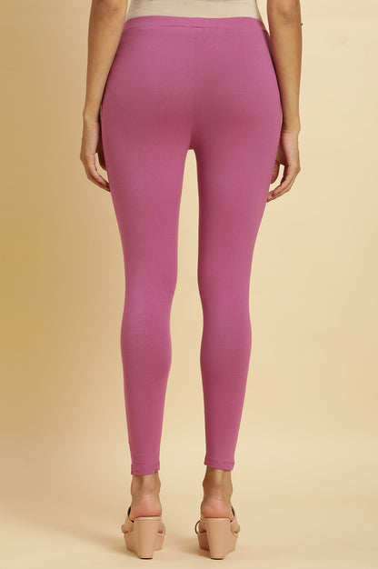 Purple Cotton Jersey Lycra Tights