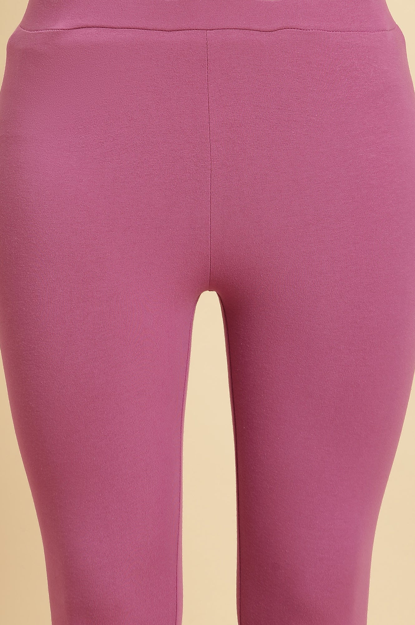 Purple Cotton Jersey Lycra Tights