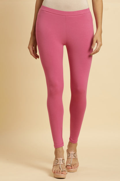 Pink Cotton Jersey Lycra Tights