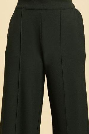 Green Pin Tuck Trouser Pants - wforwoman