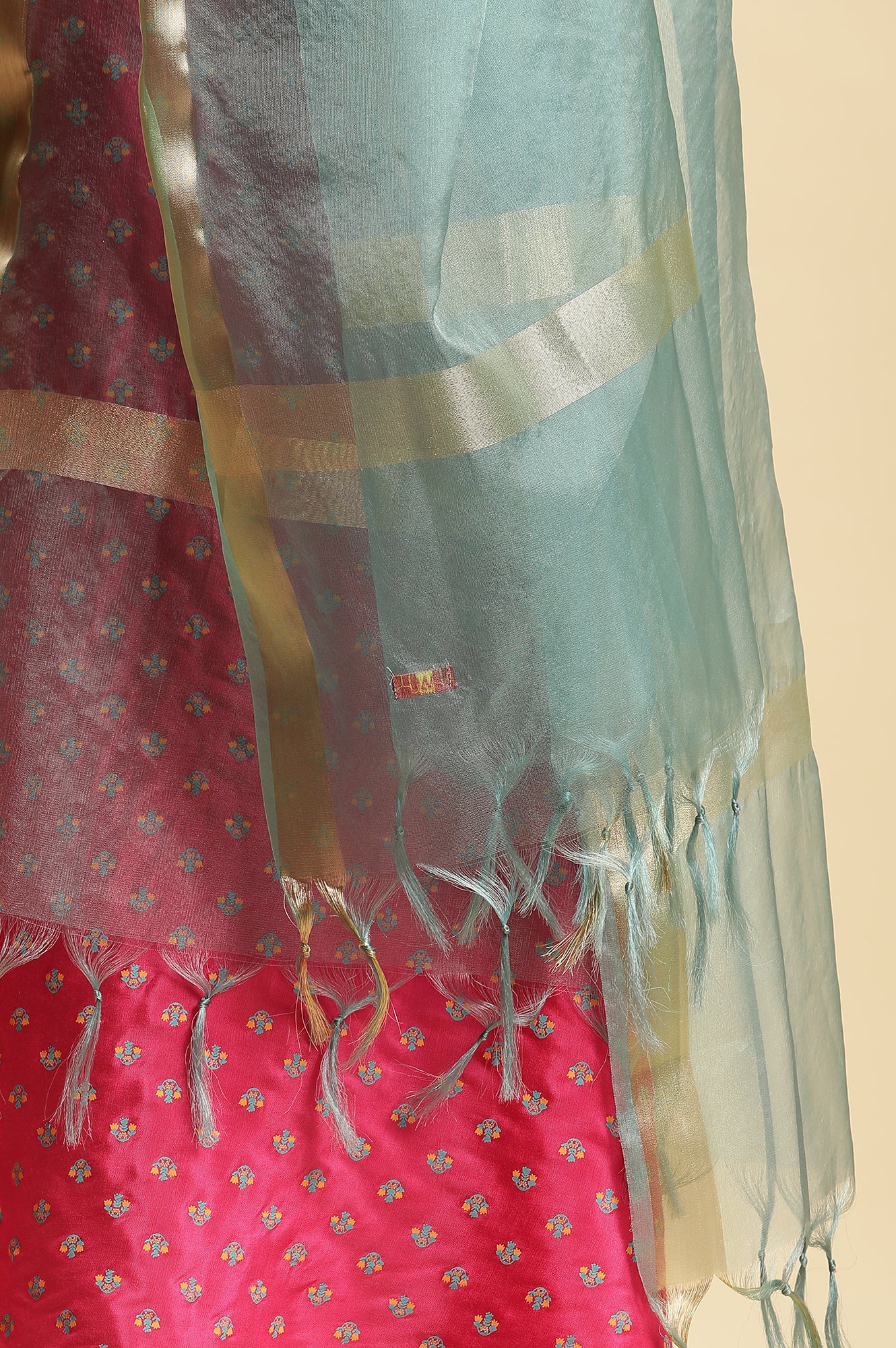 Blue Organza Festive Dupatta