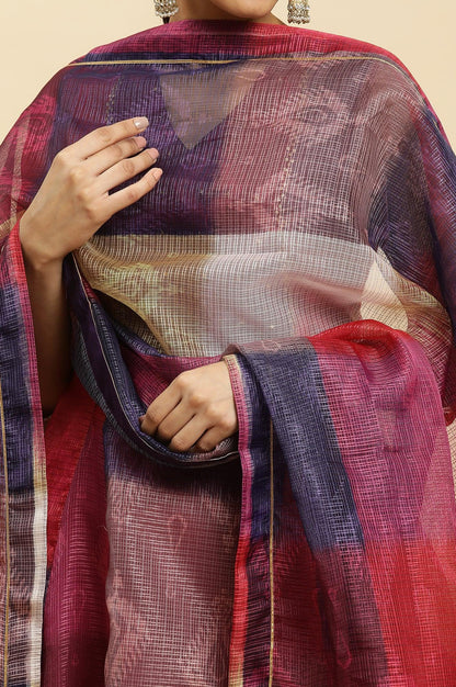 Mutli-Coloured Printed Kota Dupatta - wforwoman