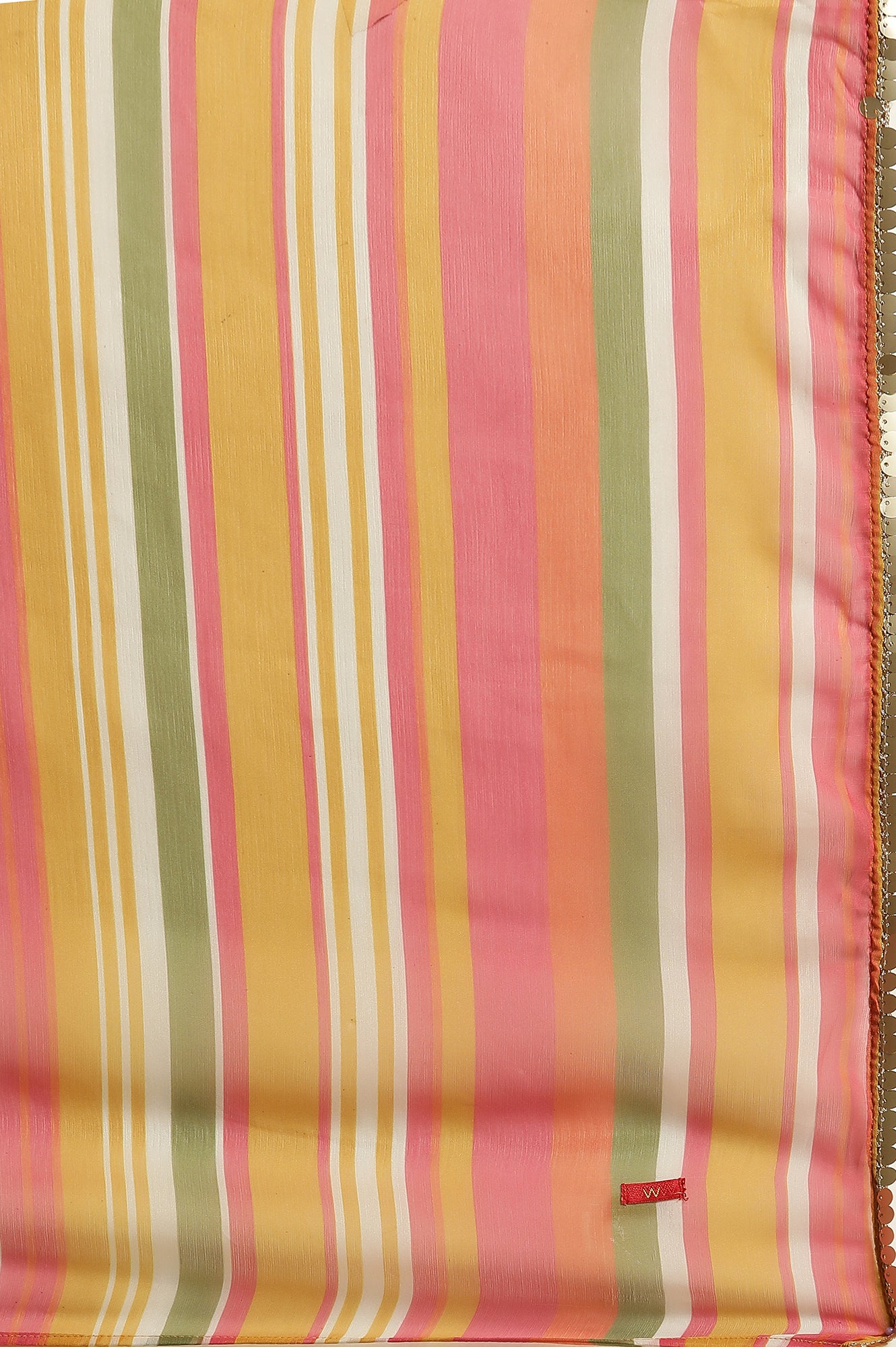 Multi-Coloured Striped Chiffon Dupatta