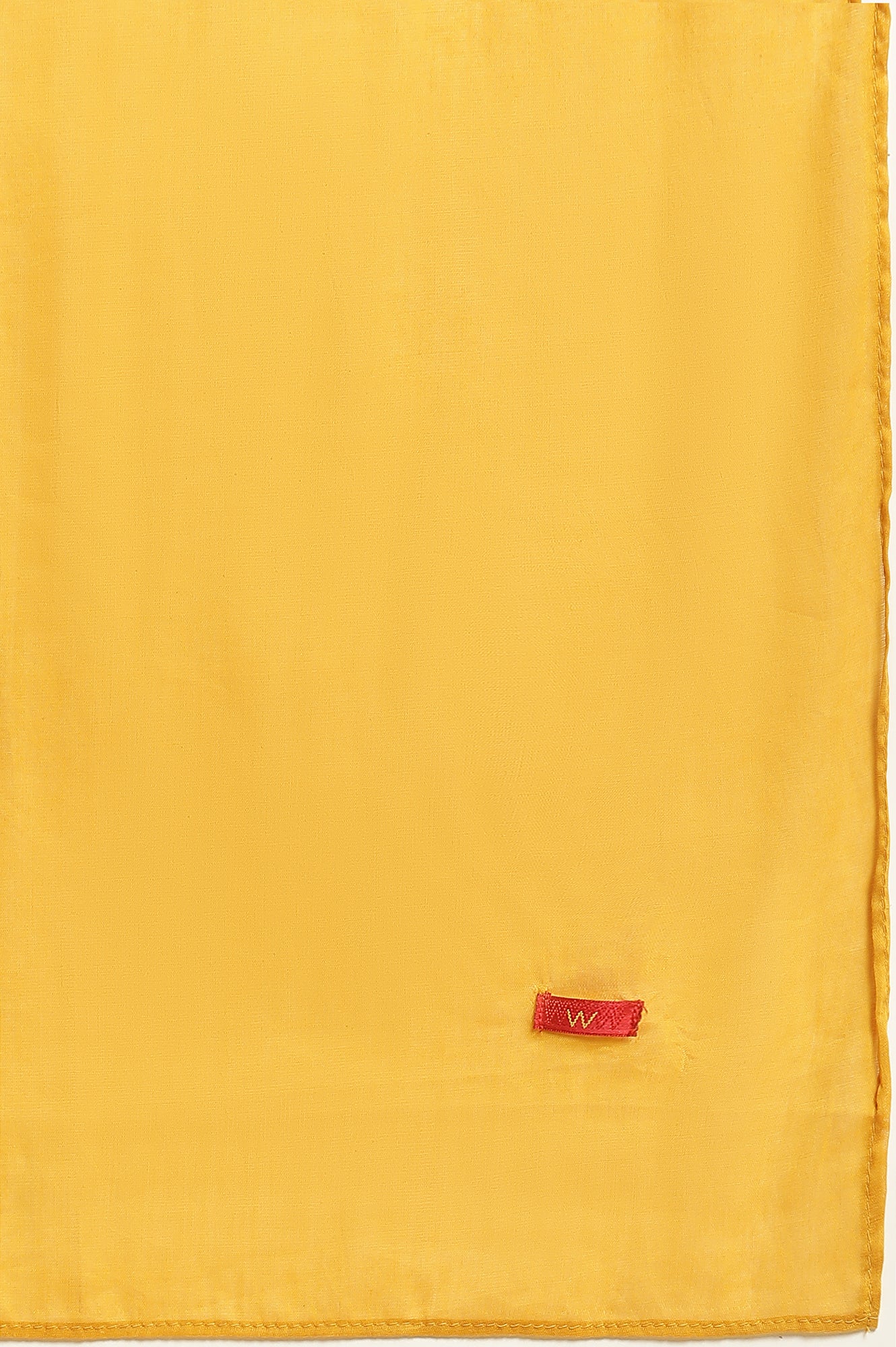 Yellow And Ecru Colour-Block Cotton Dupatta
