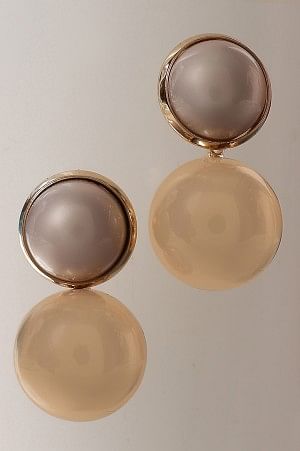 Biege Pearls Handcrafted Drop Earrings