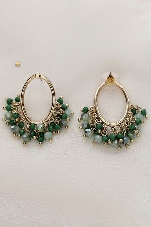 Green Beads Casual Stud Earrings