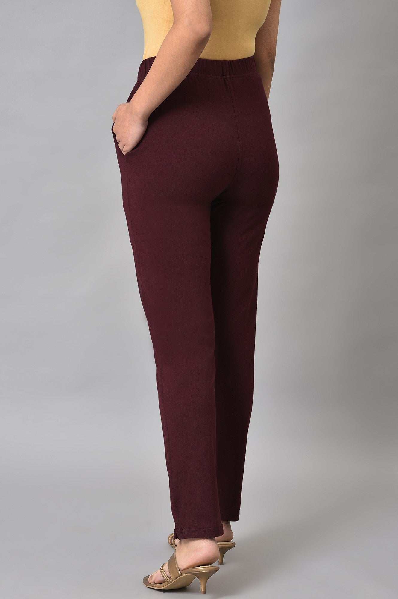 Red Cotton Jersey Pants