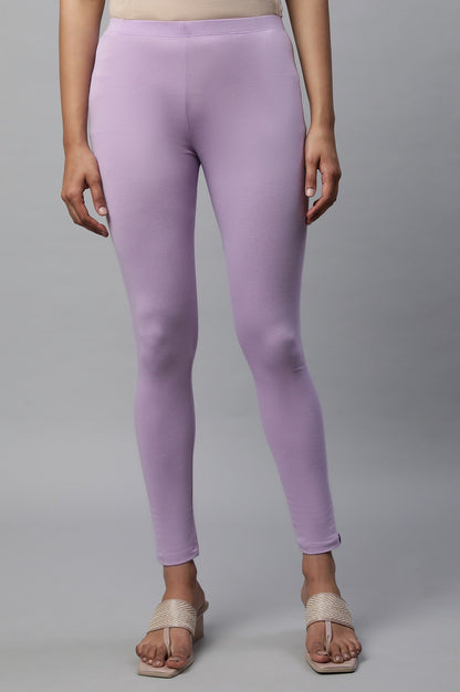 Mauve Cotton Lycra Tights