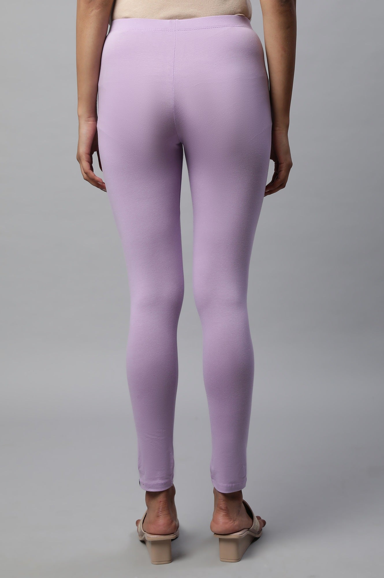 Mauve Cotton Lycra Tights