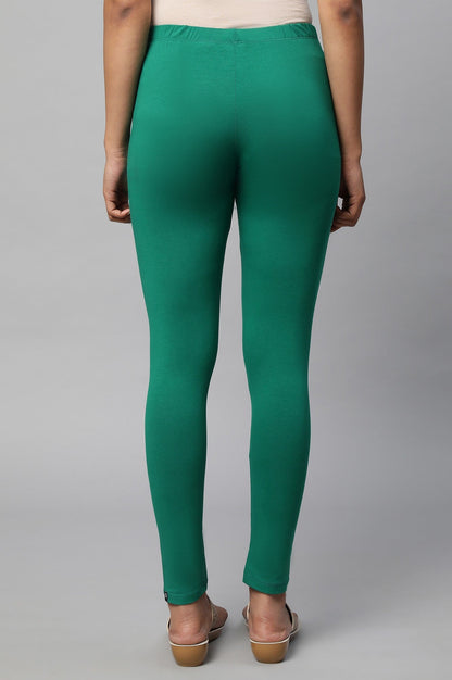 Green Cotton Lycra Tights