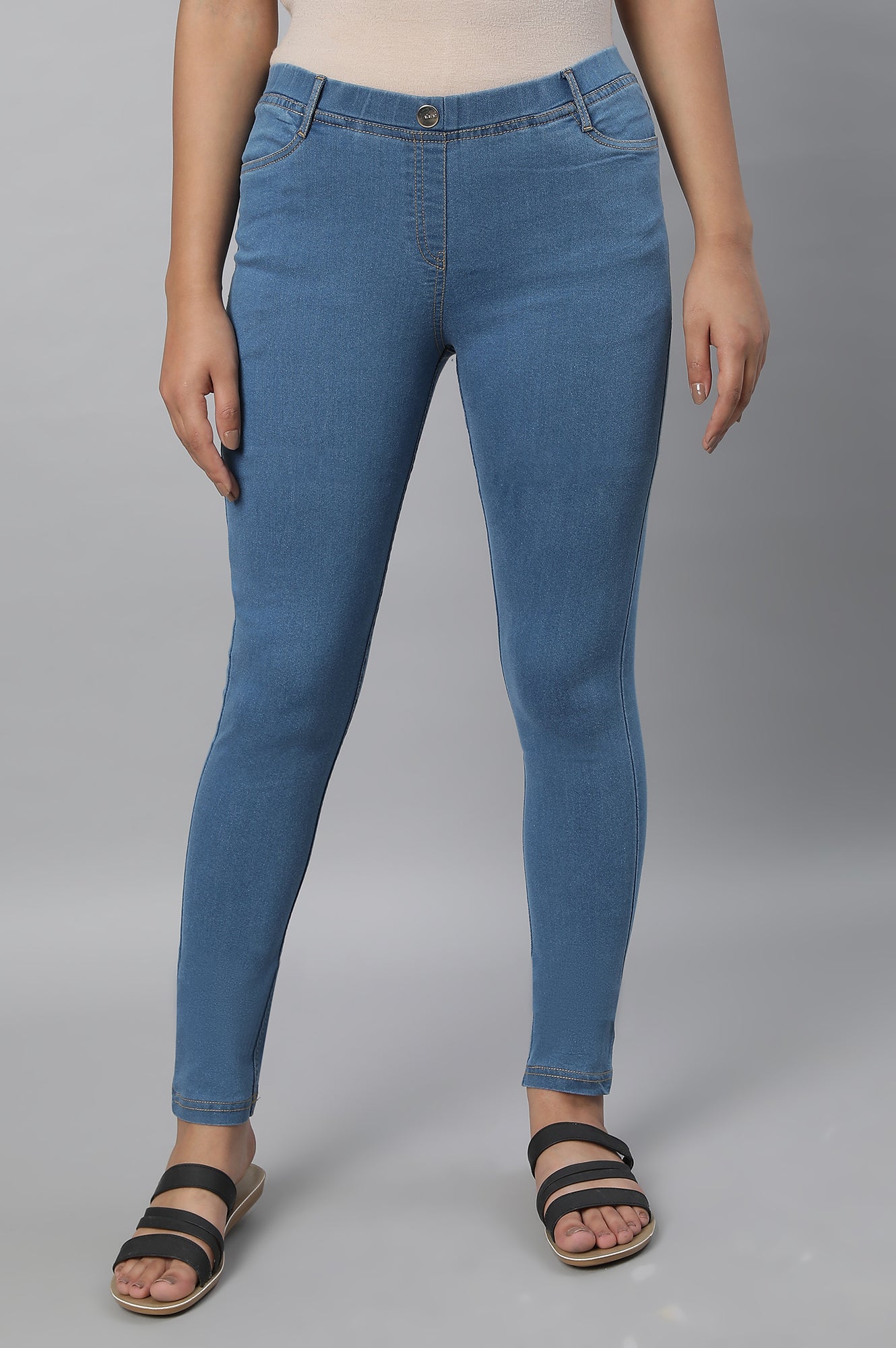 Ice Blue Denim Jeggings