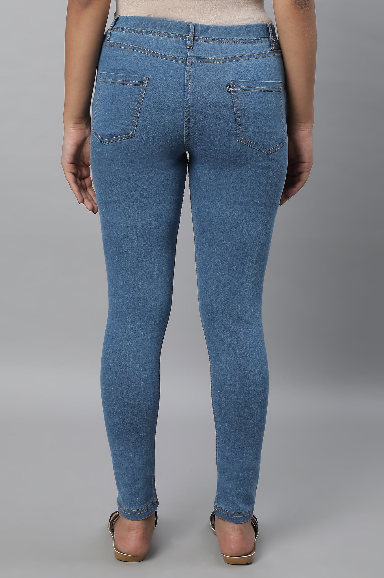 Ice Blue Denim Jeggings