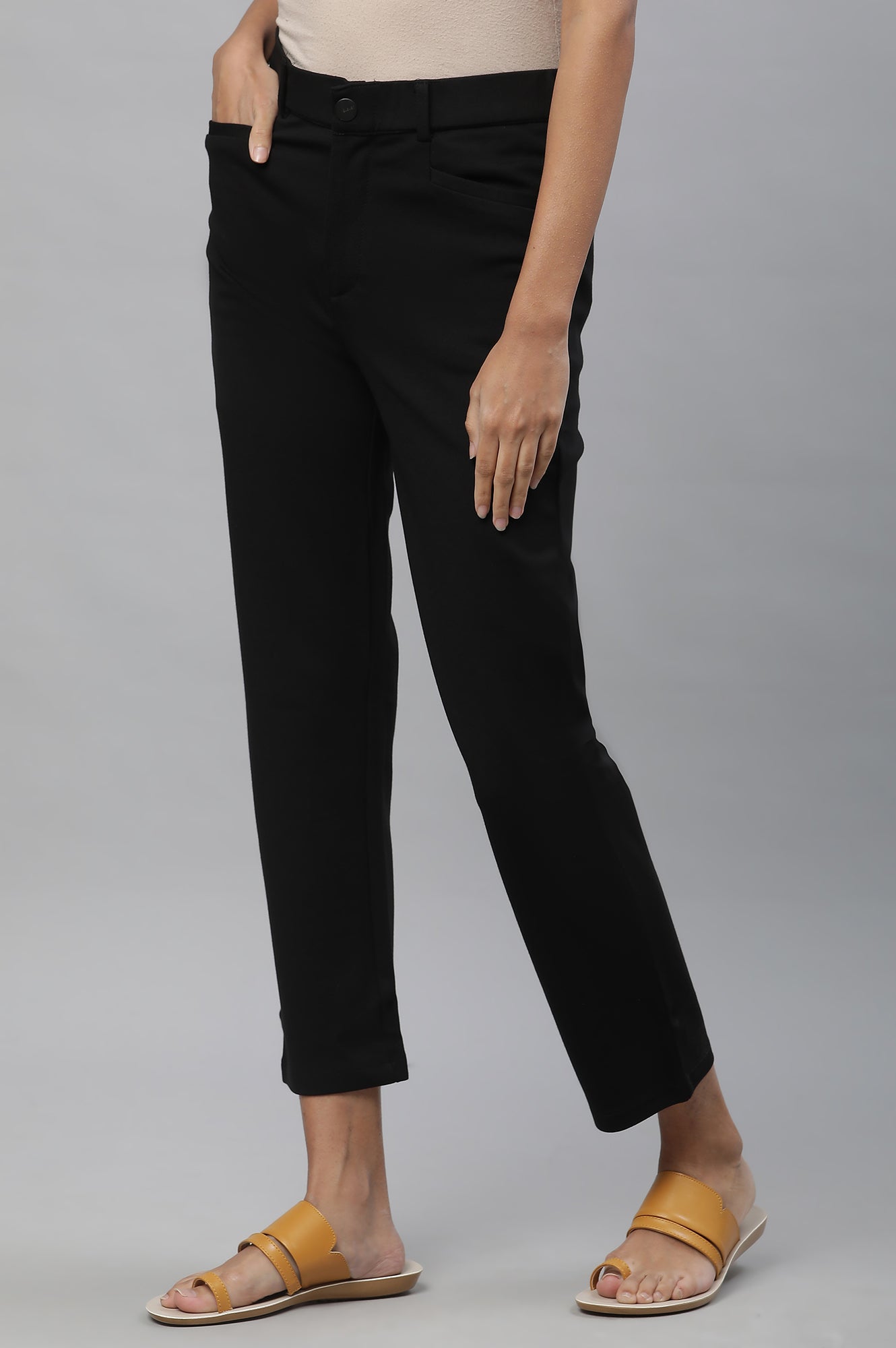 Black Slim Fit Trouser Pants