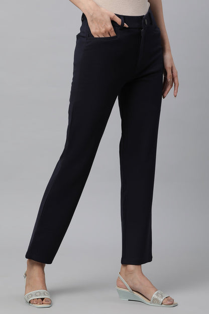 Navy Slim Fit Trouser Pants