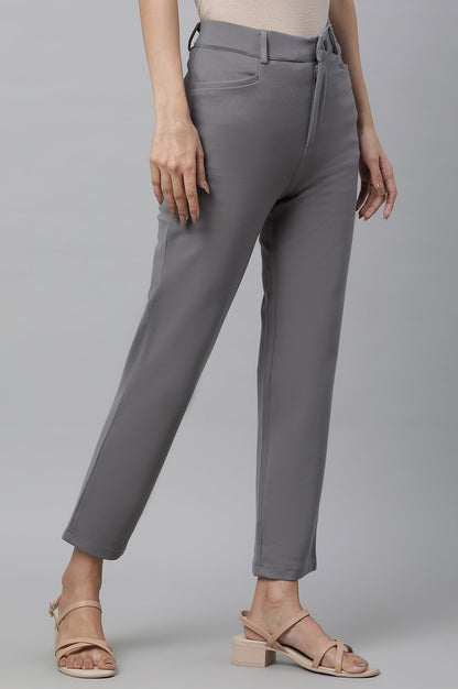 Grey Slim Fit Trouser Pants