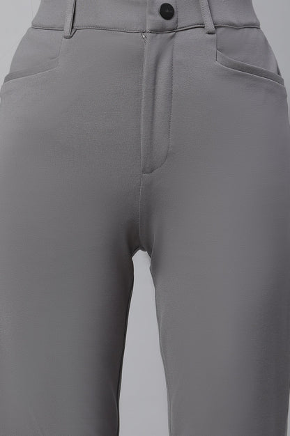 Grey Slim Fit Trouser Pants