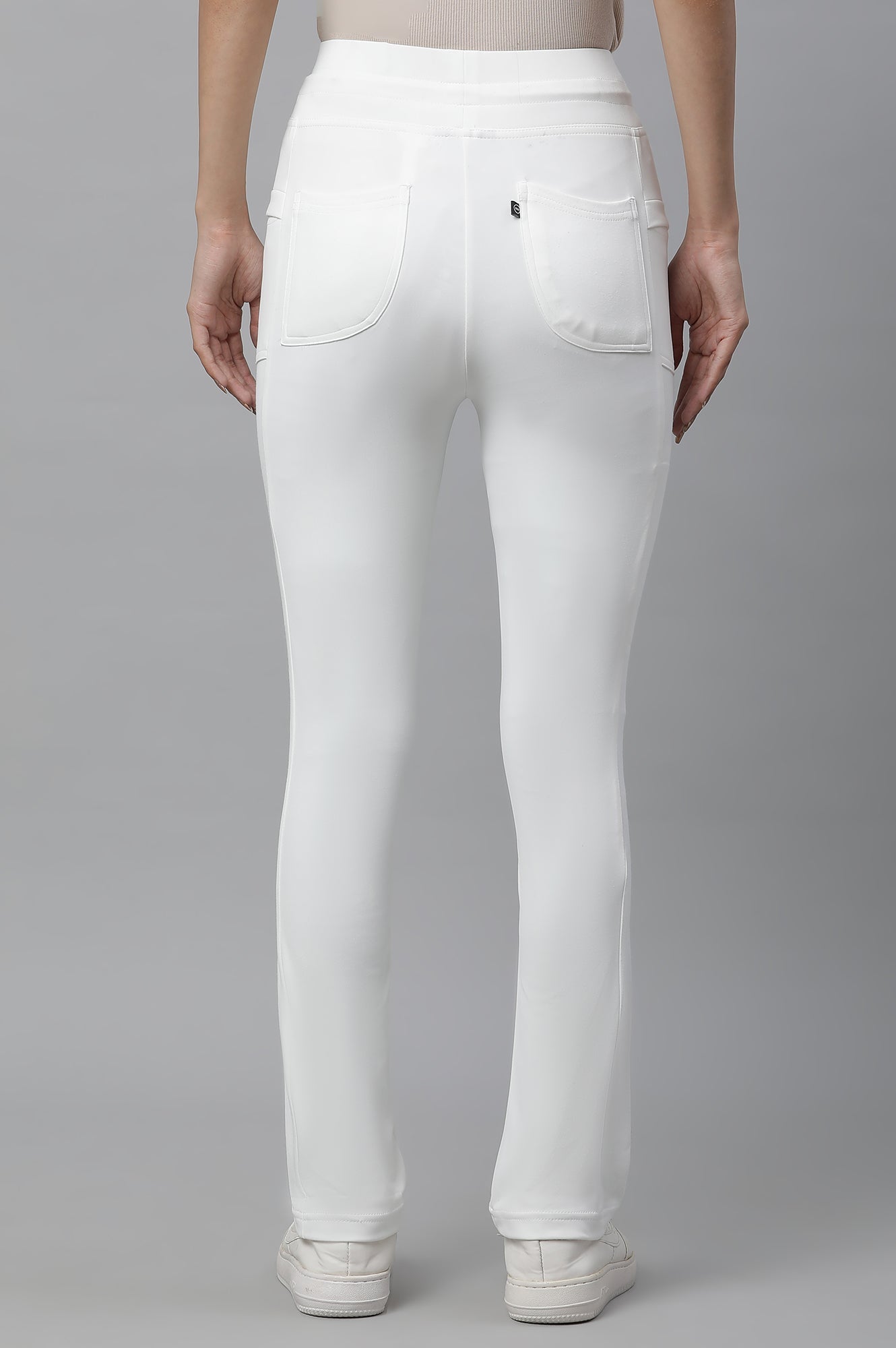 White Athleisure Style Pants