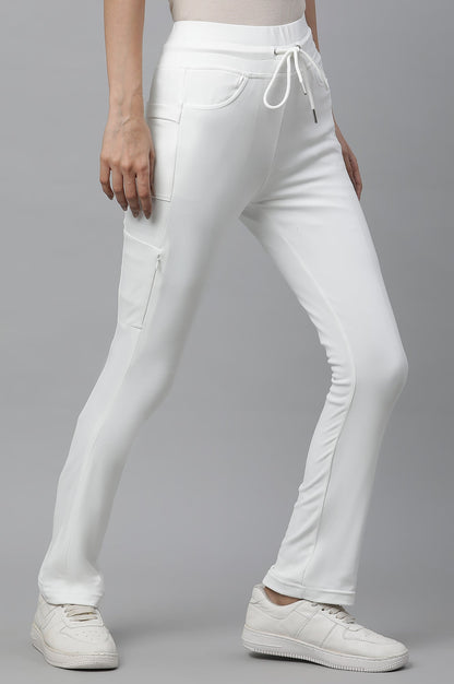 White Athleisure Style Pants