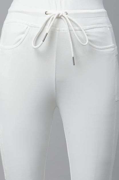 White Athleisure Style Pants