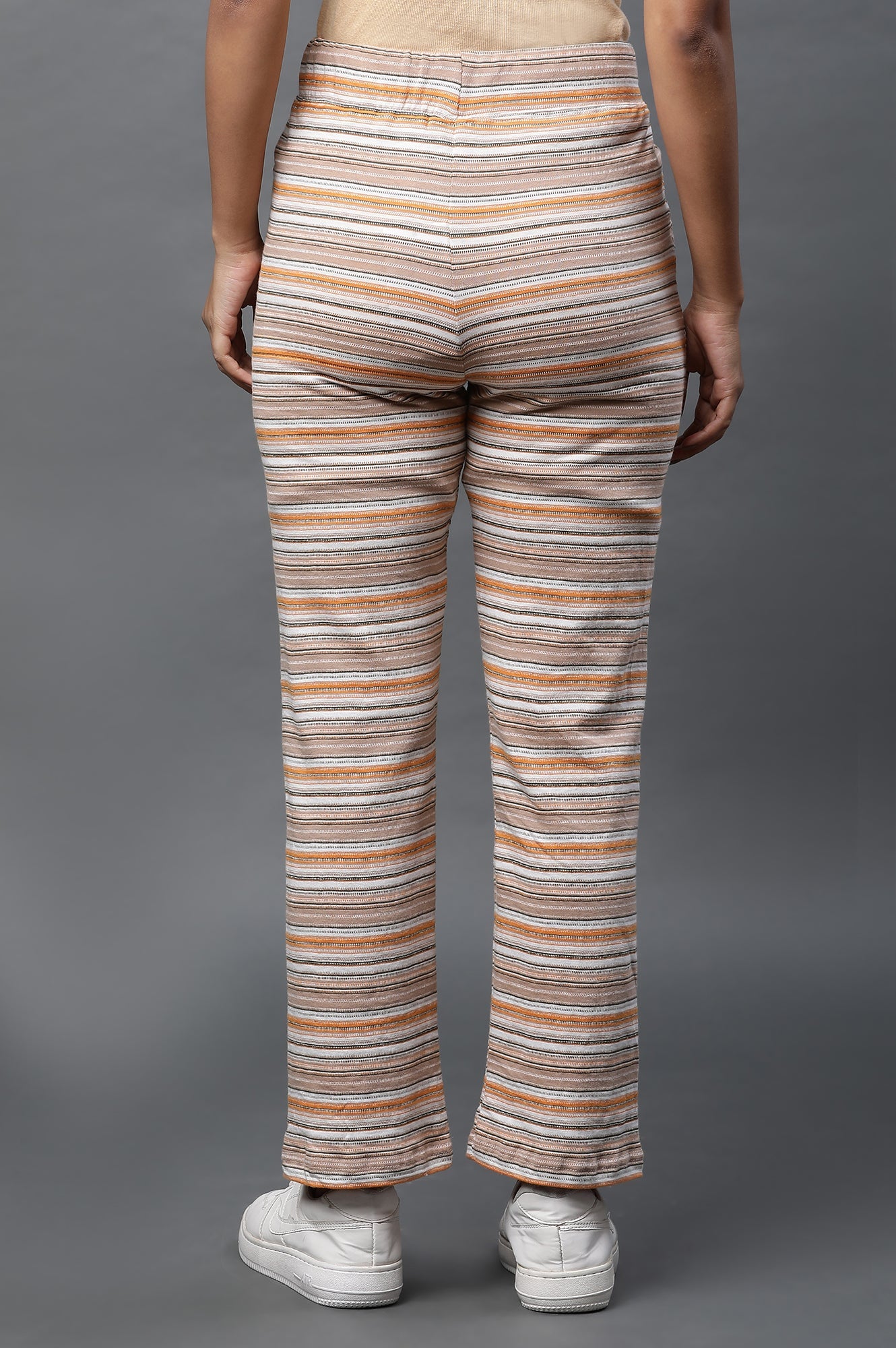 Multi-coloured Stripe Printed Lounge Wear Pants