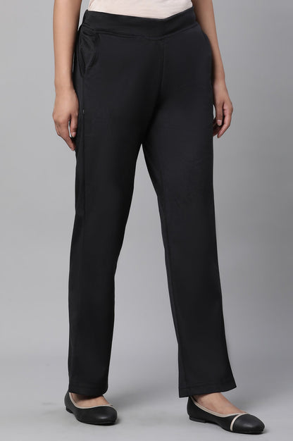 Black Velvet Straight Pants