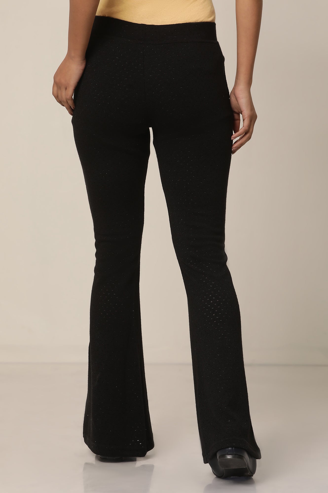 Black Boot Cut Parallel Pants