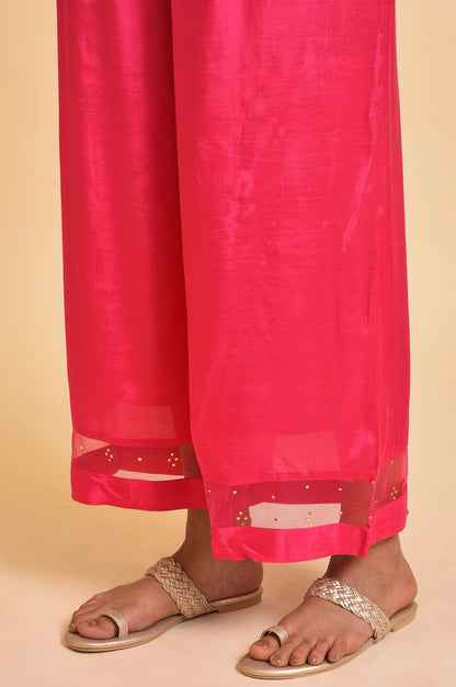 Purple Embroidered kurta, Pants And Dupatta Set
