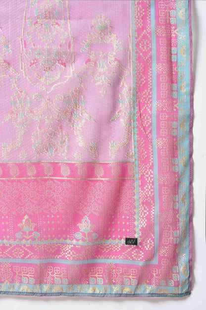 Peach Embroidered kurta With Sharara Set - wforwoman