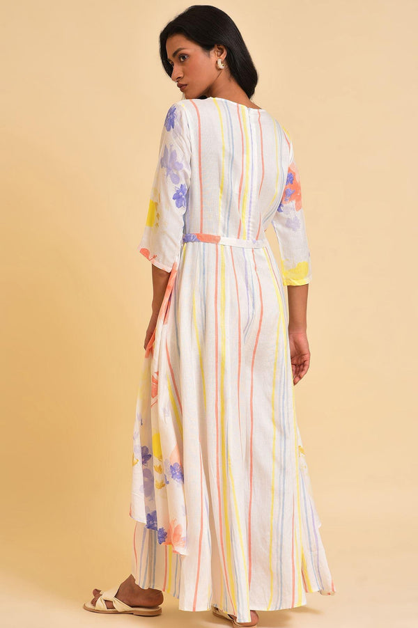 Ecru Print Mix Jumpsuit