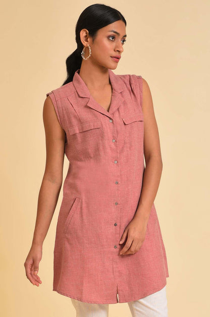 Pink Western Tunic With Embroidery - wforwoman