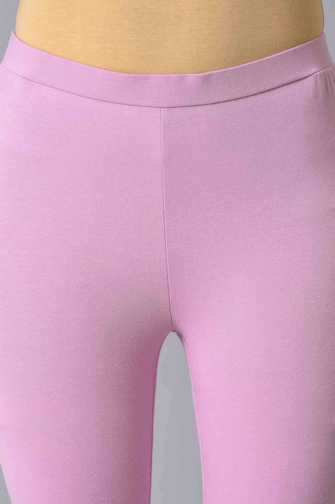 Purple Cotton Jersey Tights