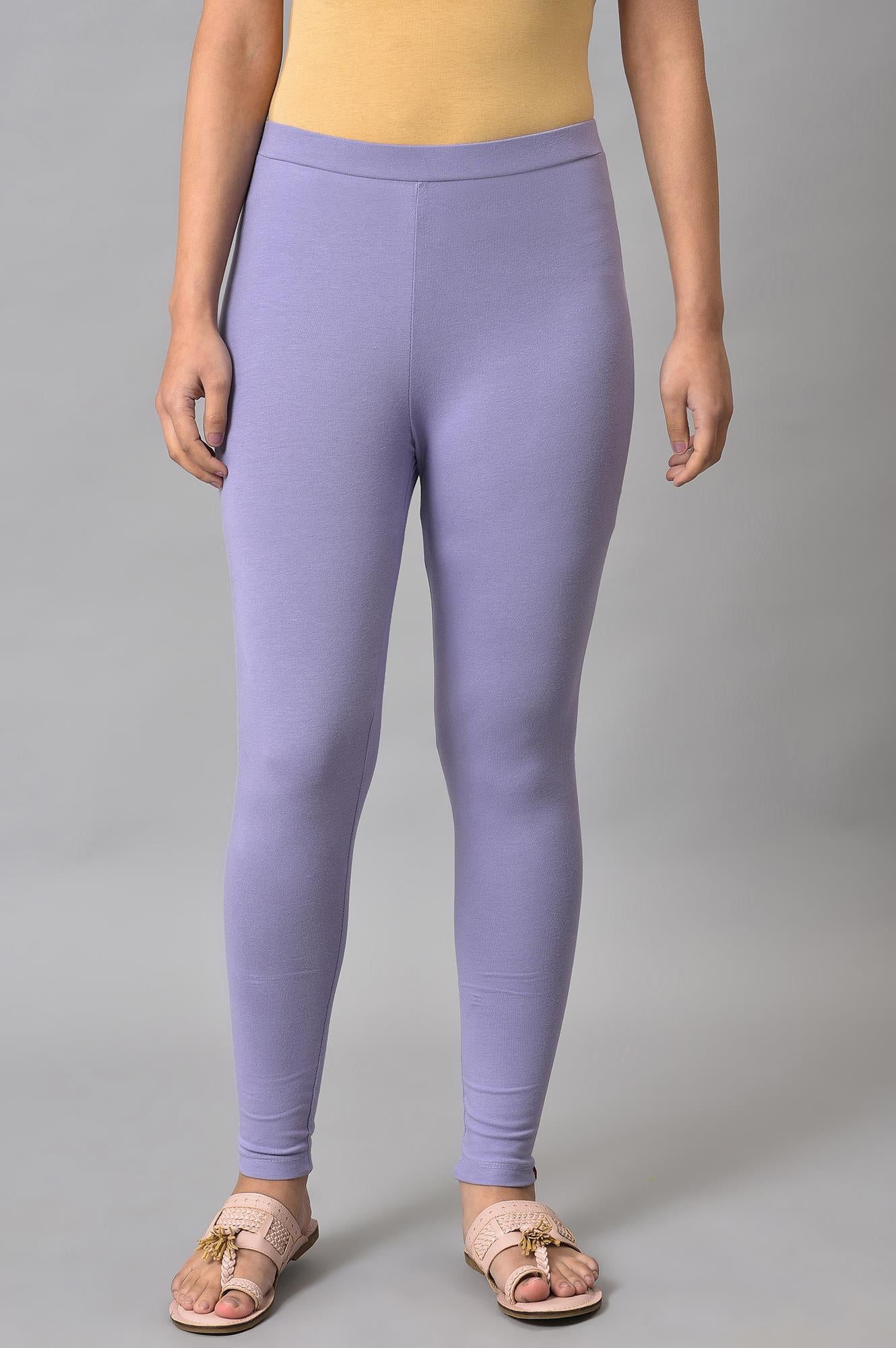 Lilac Cotton Jersey Tights