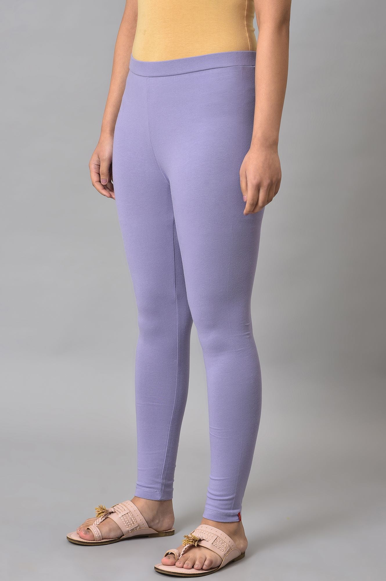 Lilac Cotton Jersey Tights