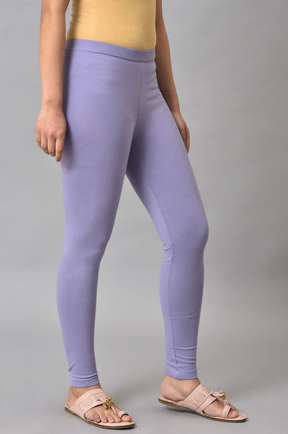 Lilac Cotton Jersey Tights