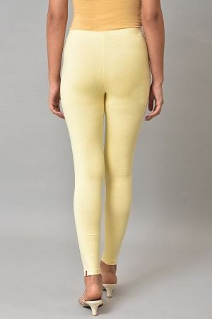 Yellow Cotton Jersey Tights