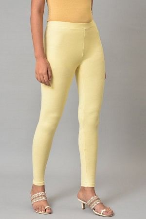 Yellow Cotton Jersey Tights