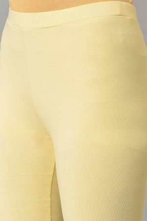 Yellow Cotton Jersey Tights