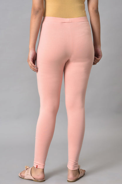 Coral Cotton Jersey Tights