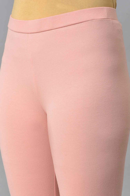 Coral Cotton Jersey Tights