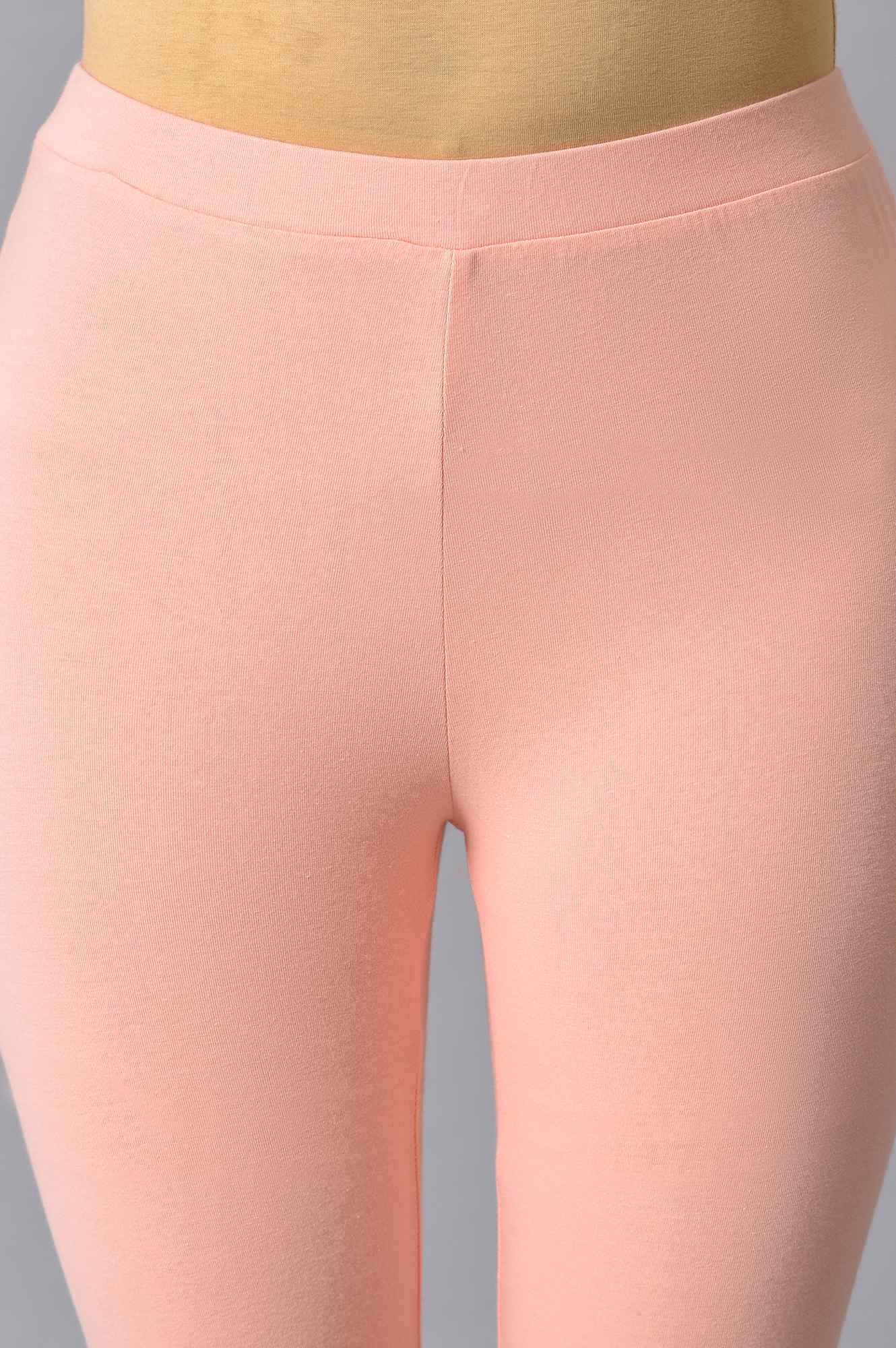 Peach Cotto Jersey Tights