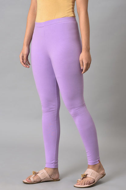 Light Purple Cotton Jersey Tights